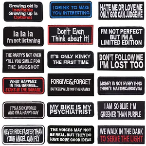 Вышитые буквы для одежды, черно-белые надписи на одежду