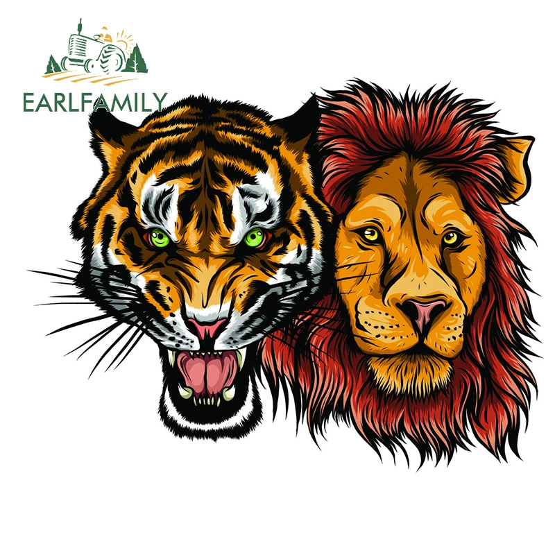 EARLFAMILY 13 см x 9 комбинированных лица льва и тигра &quotсделай сам&quot мотоциклетные