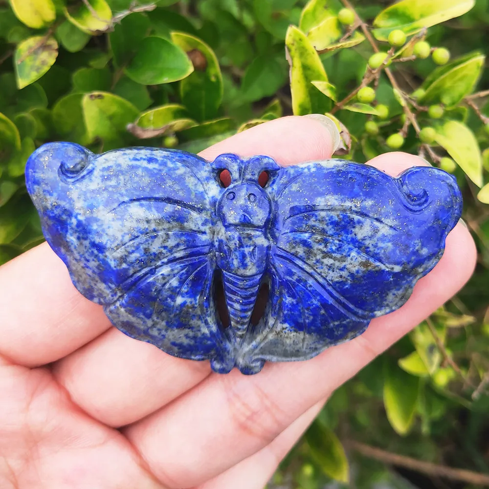 

Small Natural lapis lazuli crystal butterfly lasurite quartz gemstone Butterflies Reiki Healing love Gift