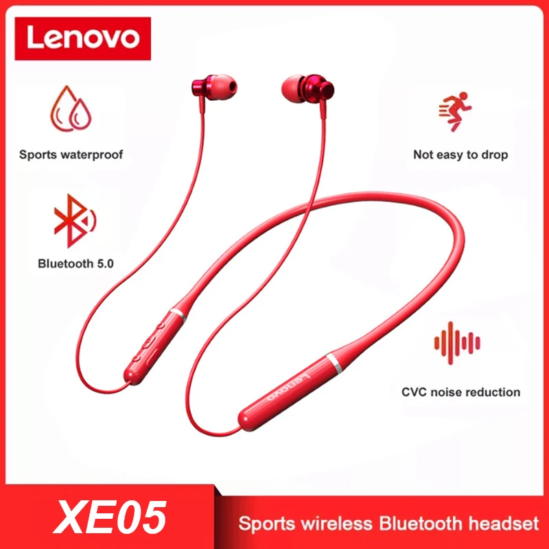

Lenovo Original Bluetooth Headphones Neckband True Wireless Earphones Stereo Sports Magnetic Waterproof Headsets With Mic IPX5