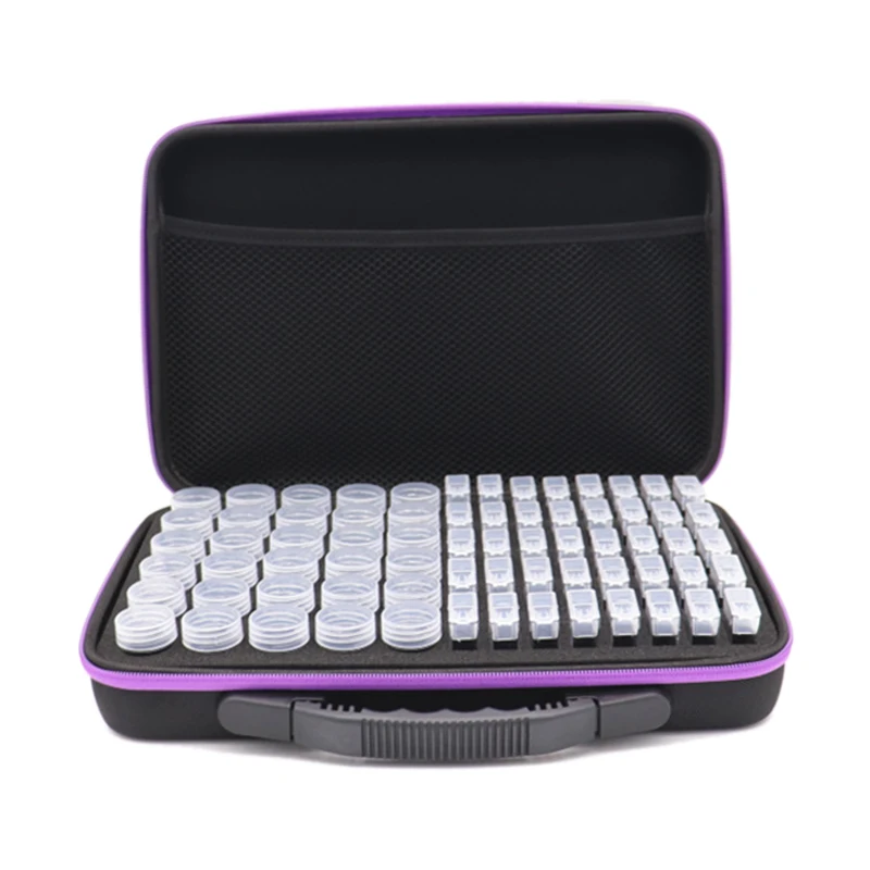 

Алмаз коробка для хранения с 70 Пластик контейнер для бутылок для инструмент хранение для принадлежностей для дизайна ногтей, мешок с застеж...