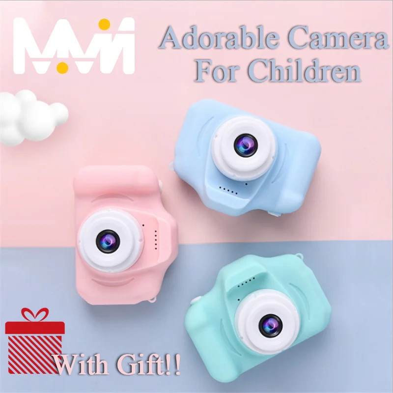

Super Cute Children Camera Kids Educational Toy Children Baby Birthday Digital Camera 1080P Video Camera With Free Gift For Girl