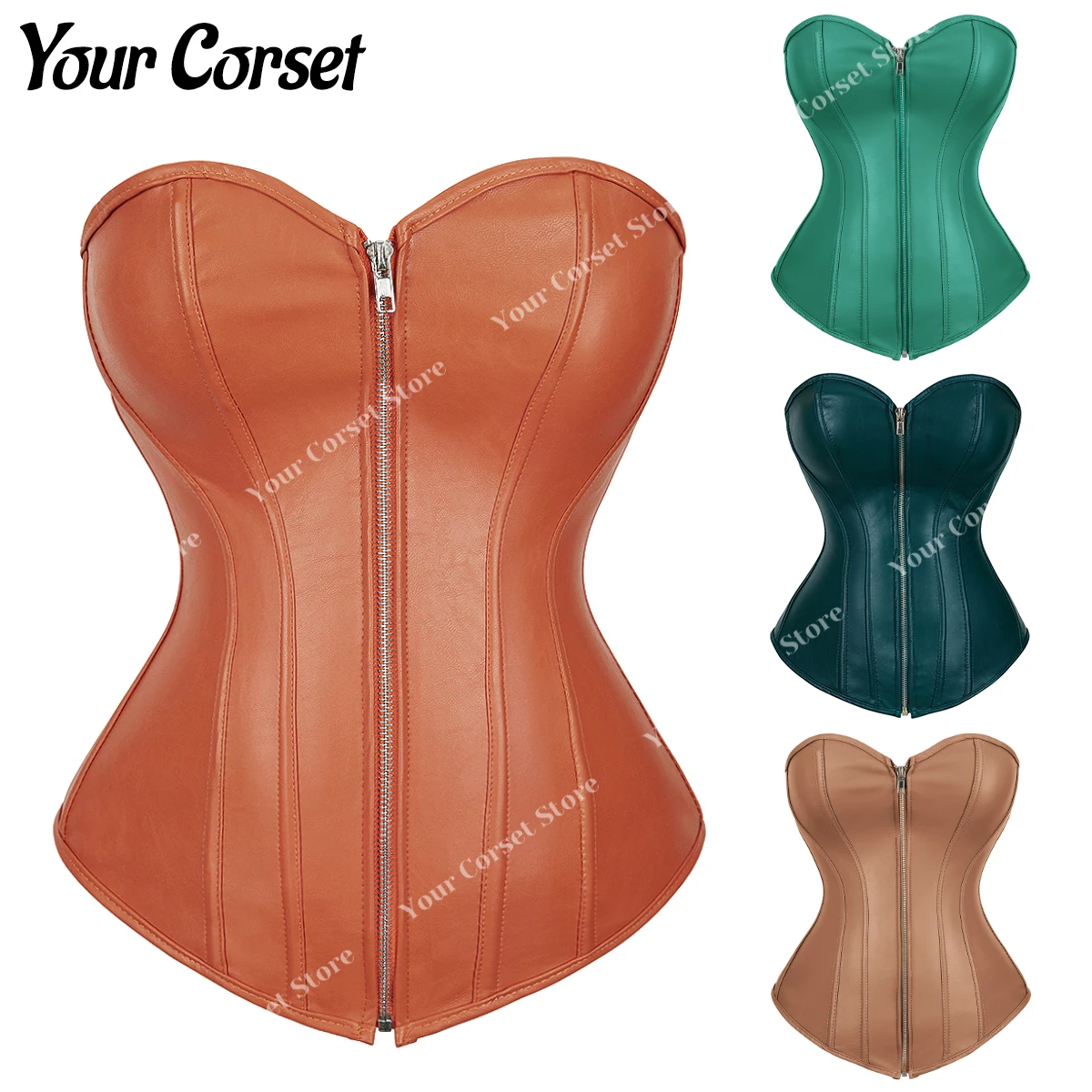 Корсет женский кожаный красный Y2k размера плюс сексуальный корсет бюстье