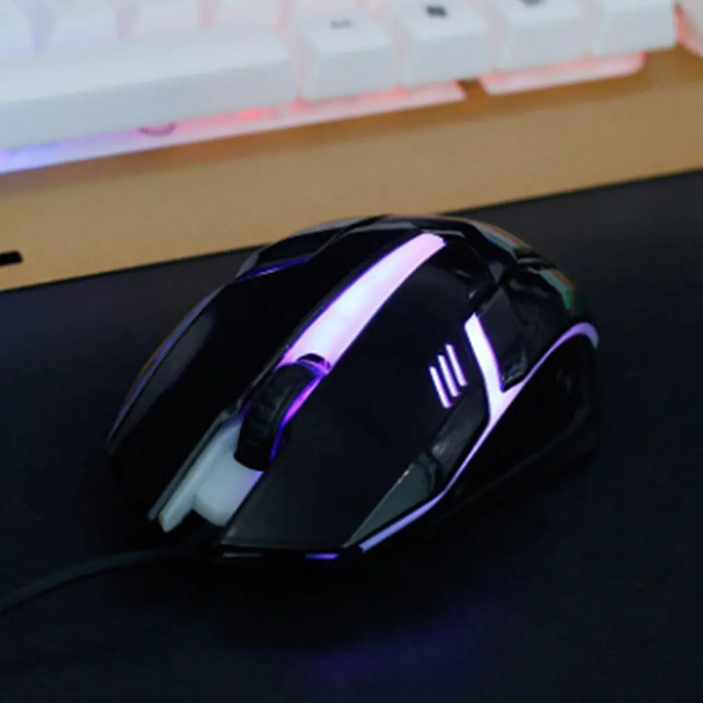 1600 DPI Colorful Backlit Silent Mouse USB Wired Gaming Office Games Luminous For PC Laptop Computer Notebook | Компьютеры и офис