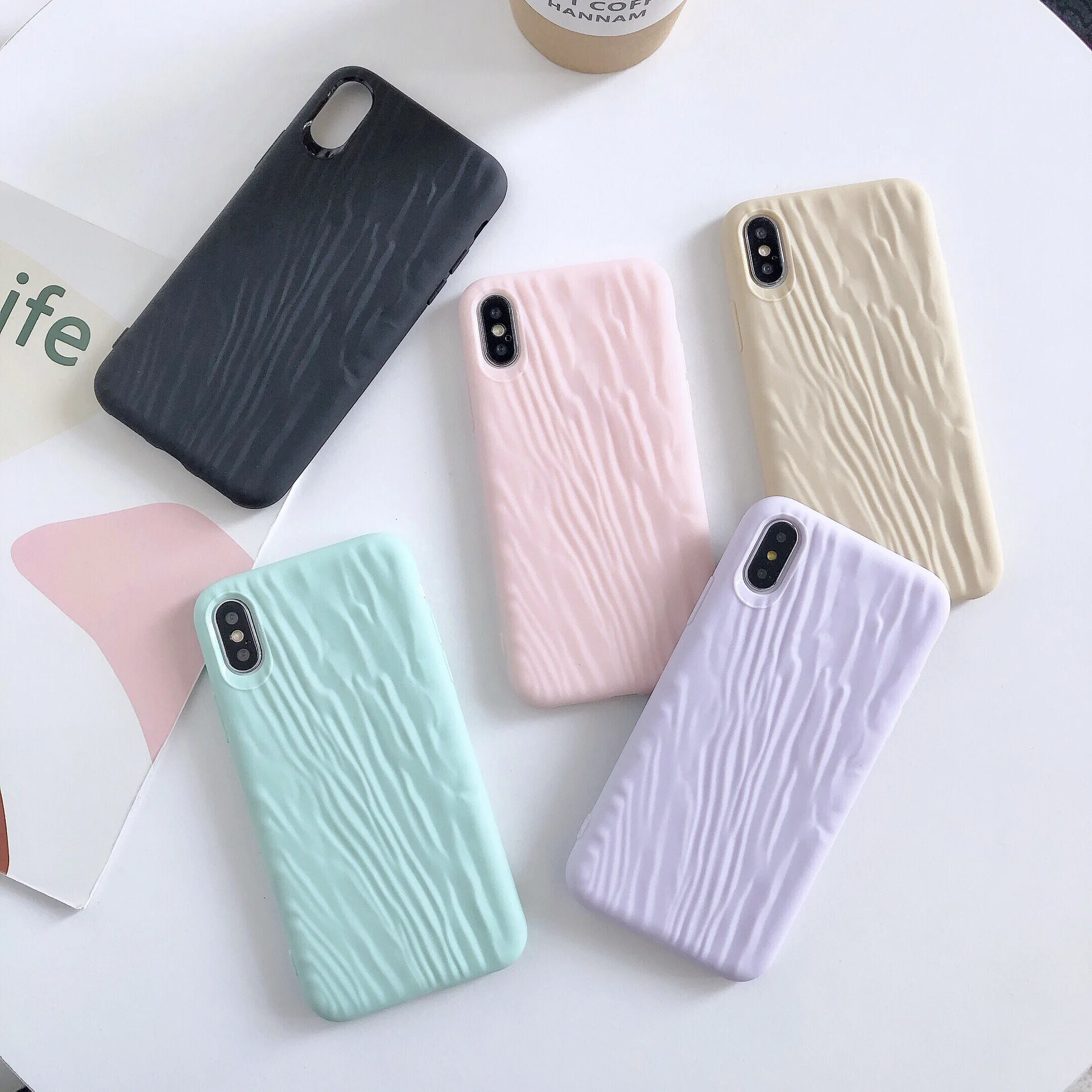 Простой однотонный силиконовый чехол для iPhone 11 Pro Max X Xs XR Xsmax карамельных цветов 7