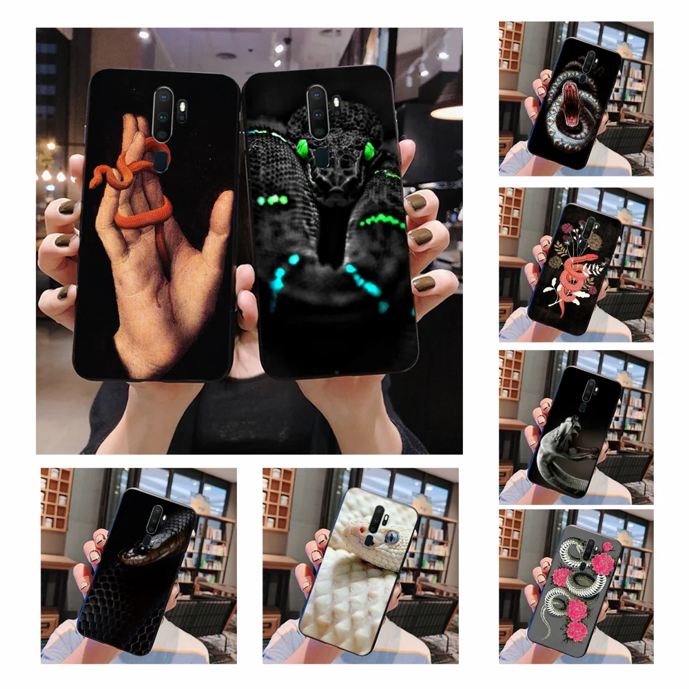 

NBDRUICAI Hand Held Snake Flower Snake Painting Customer High Quality Phone Case For Oppo A5 A9 2020 A11x A71 A73S A1K A83 case
