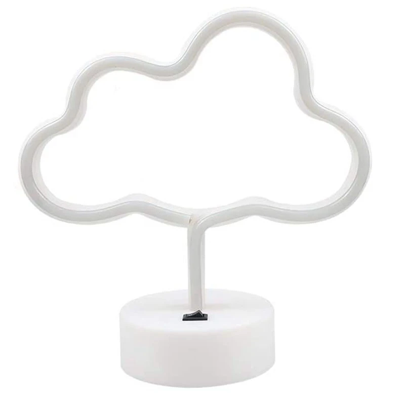 LED Warm White Neon Cloud Decoration Light Battery & USB Powered Night Party Children's Room | Освещение
