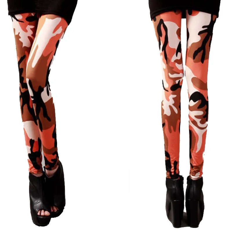 Модные женские леггинсы повседневные камуфляжные джеггинсы для фитнеса