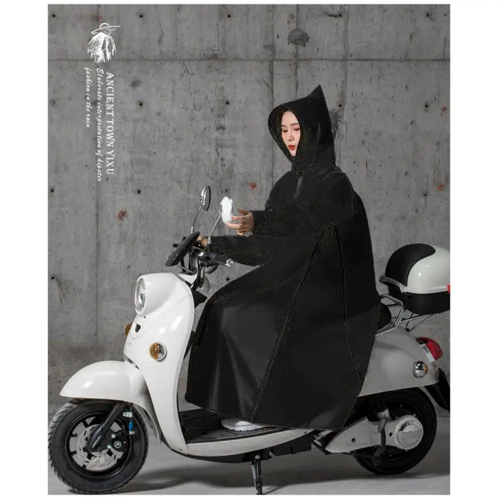 Дождевик из ЭВА на молнии для мужчин и женщин пончо с капюшоном мотоциклетная