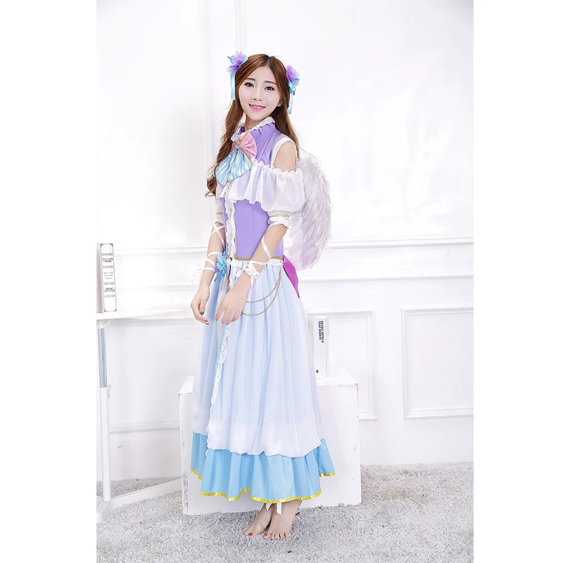 

Japanese Anime Love Live Cosplay Uniform Lolita Skirt Sonoda Umi Cosplay Costumes Angel Wing Lolita Dresses For Woman
