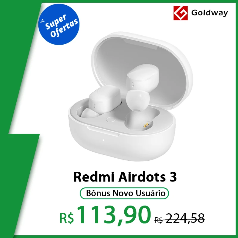  Xiaomi Redmi AirDots 3 Mi True Wireless Bluetooth 5.2 Earphone Stereo Auto Link Smart Wear Touch Control Apt-X Adaptive Headset 