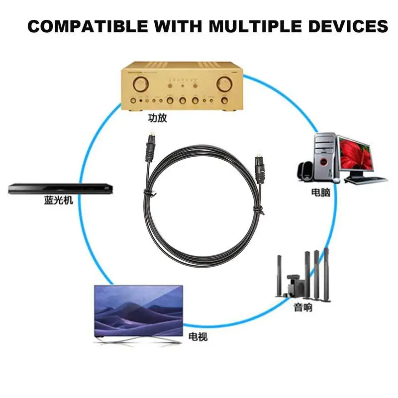 Digital Optical Audio Cable Toslink Gold Plated 1m MD DVD SPDIF Quality High T8S5 | Электроника