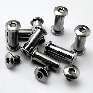 2 набора Diy Материал ножа изготовление ручки ножа винт заклепка хвостовик шлицевой винт стопорный винт Нержавеющая сталь 21 Размер
