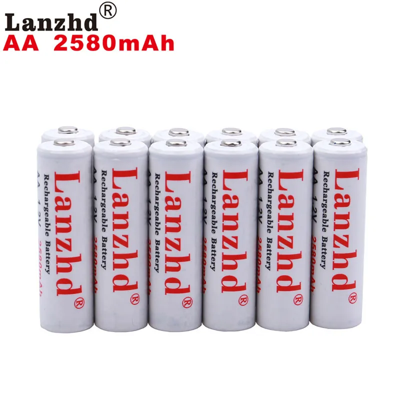 Аккумуляторная батарея AA 12 шт. 1 2 В основная aa Pro 2580 мА/ч Ni-MH игрушка-фонарик