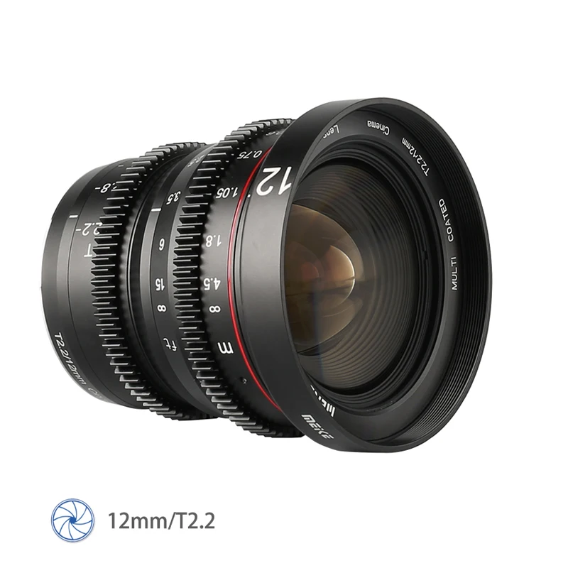 Meike 12 мм T2.2 объектив камеры ручной фокус портрет Cine объектив для Olympus Panasonic Lumix M4/3-крепление для M4/3 крепление