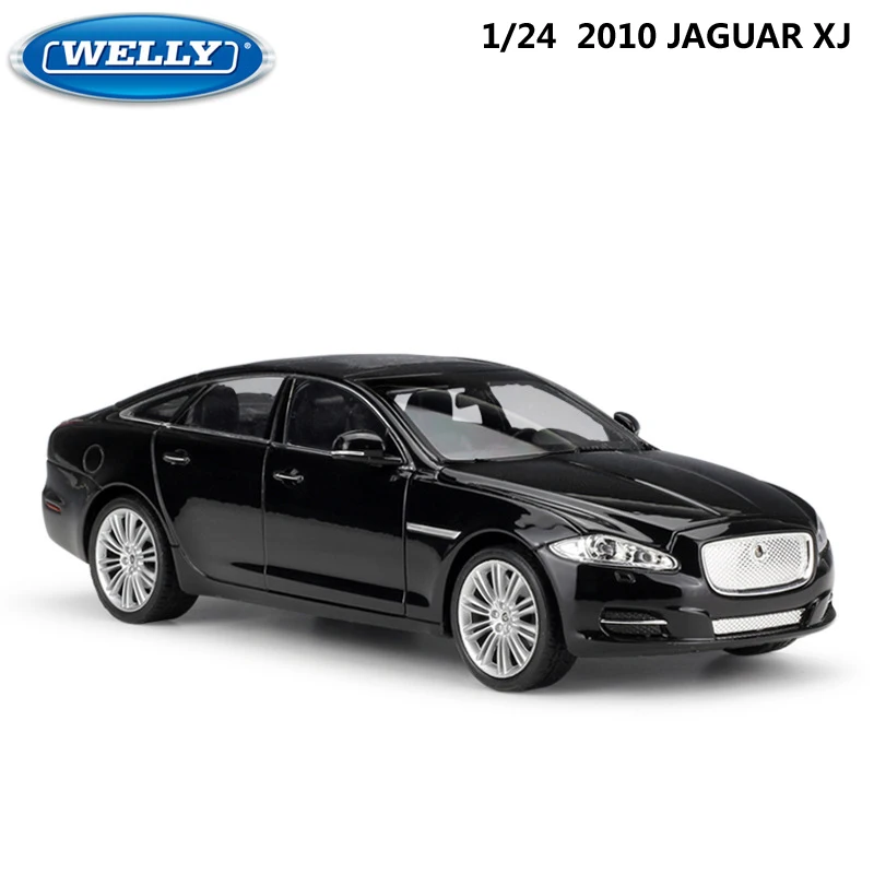 Модель автомобиля WELLY 1:24 литая машинка Классические игрушки 2010 JAGUAR XJ высокий