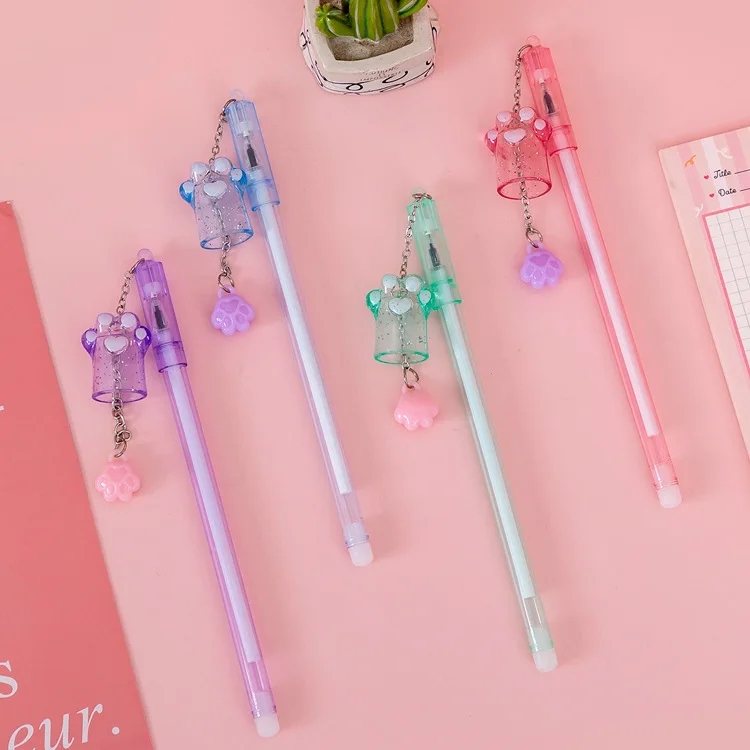 

40pcs Kawaii Pen Cute Crystal Cat Claw Gel Pen for School Cute Japanese Stationery Supplies Office ItemsCute Things Kids Prizes