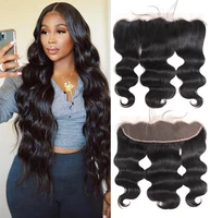 invisible transparent 13x4 lace frontal closure pre plucked body wave brazilian remy human hair melt skins lace for black women