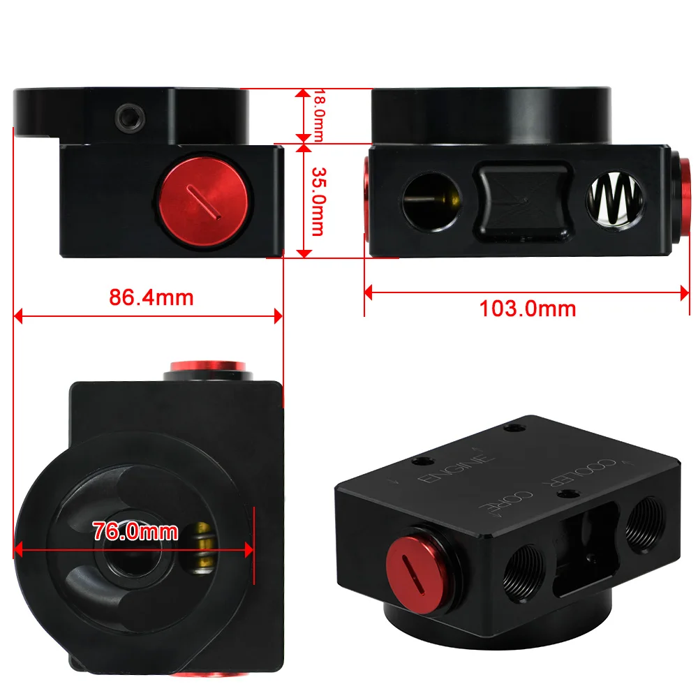 Алюминиевый пульт дистанционного управления для двигателя радиатор масляный