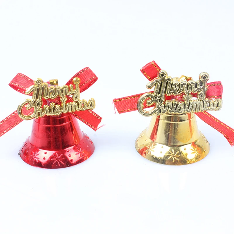 

6 лампочек 3,5 см, рождественские колокольчики, оригинальные золотые колокольчики, новогодний подарок, Рождественский Декор для дома
