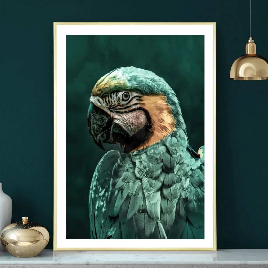 Картина на холсте в скандинавском стиле постеры с изображением ара фламинго