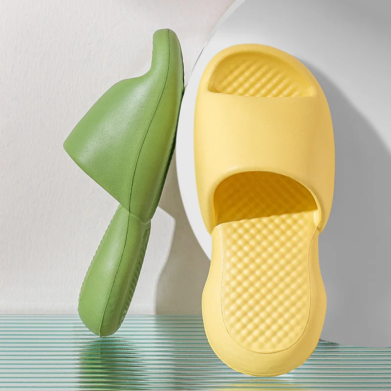 New Thicker Couple Style Thick Sole Soft Indoor EVA Slippers Men Women Anti-slip Sandals Summer Bathroom Bath Platform Shoes