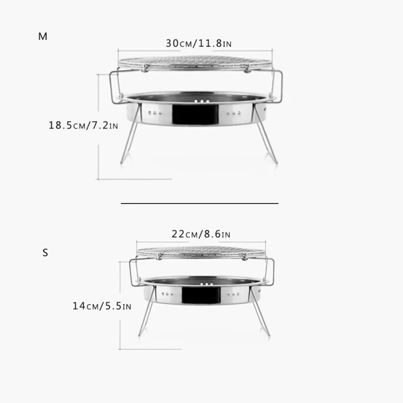 

Portable Slipt Fuel Stove Outdoor Camping Hiking Travel Manual Cooker Stainless Steel Folding Barbecue Grill Removable BBQ Grill