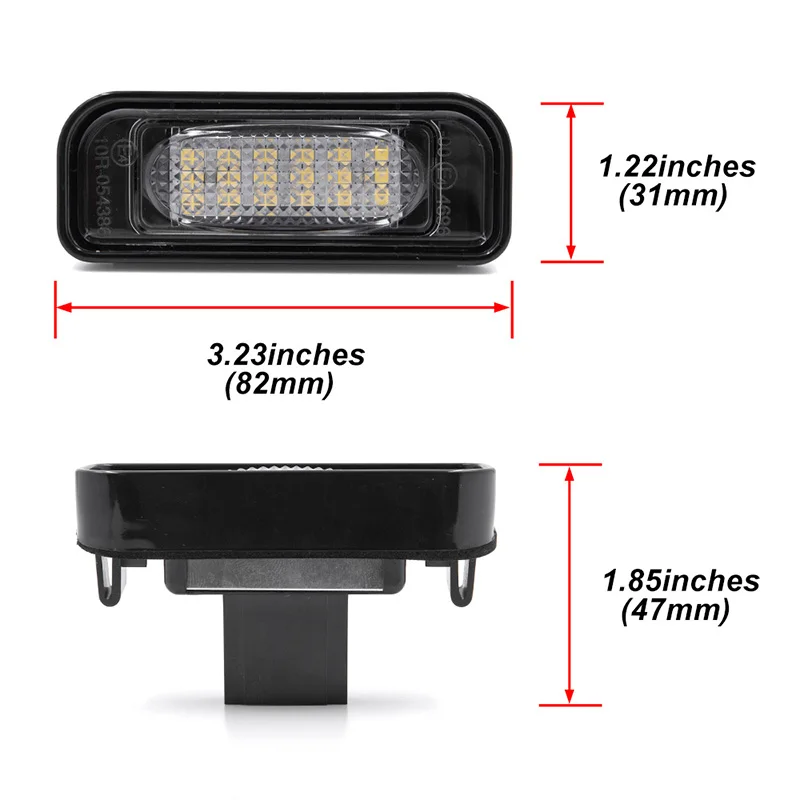 Светодиодный номерных знаков светильник для Mercedes Benz W220 DC 12V 18 SMD 3528 номерной знак