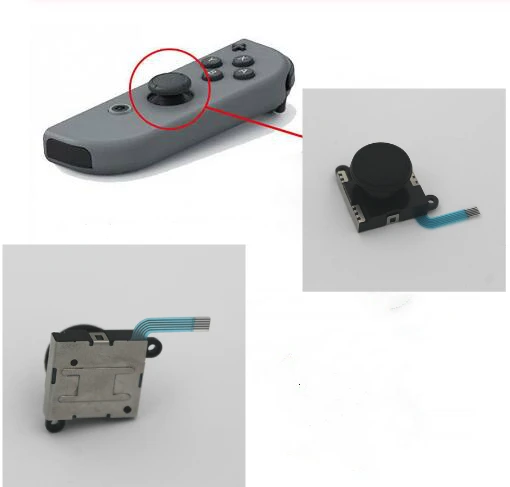 20 шт. джойстик рокер Joy-con аналоговый контроллер ремонт 3D для nintendo Switch Joycon запчасти