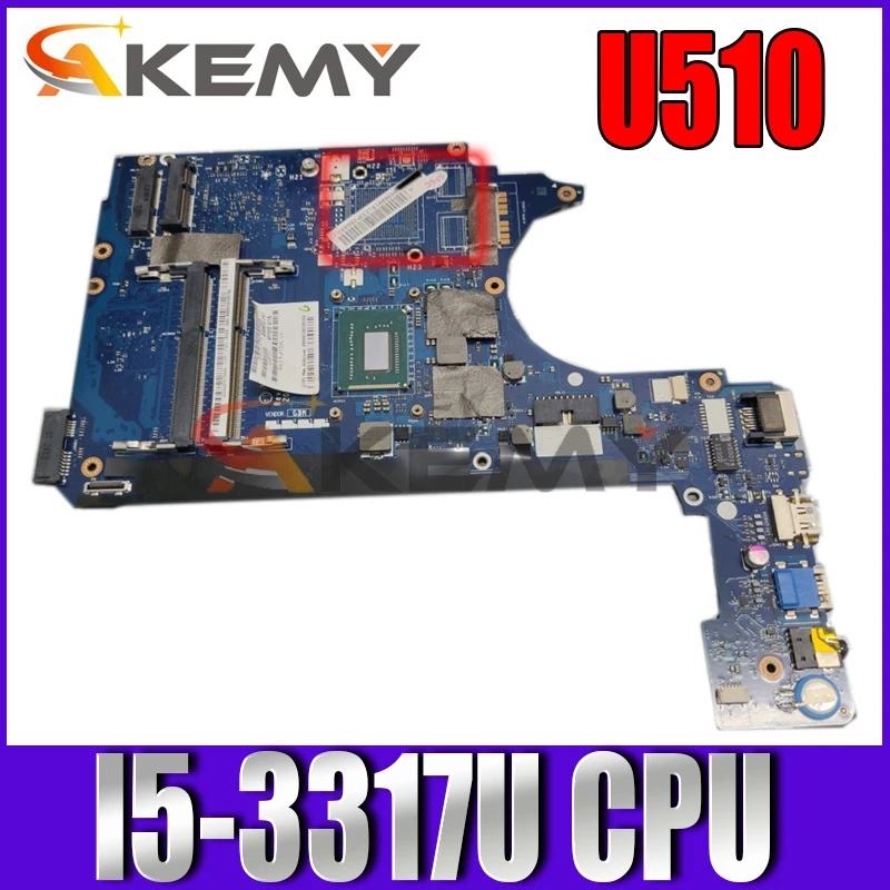 

Akemy материнская плата для ноутбука Lenovo ideapad U510 Материнская плата ноутбука 90001812 VITU5 LA-8971P REV 1,0 SR0N8 I5-3317U процессор