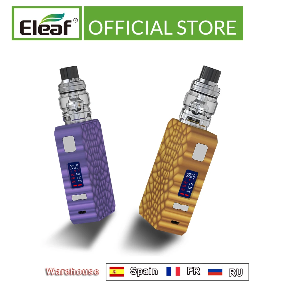 Оригинальная электронная сигарета Eleaf Saurobox с набором ELLO Duro 6 5 мл/2 мл HW-N/HW-M 220 Вт