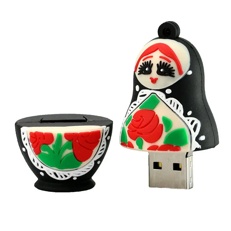 Matryoshka cartoon beautiful girl USB3.0 flash drive fashion custom personality creative gift16g32g cute Russian characteristics |