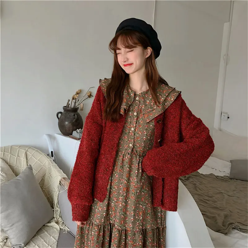 Женское винтажное платье Alien Kitty корейское ретро с цветочным принтом элегантное и