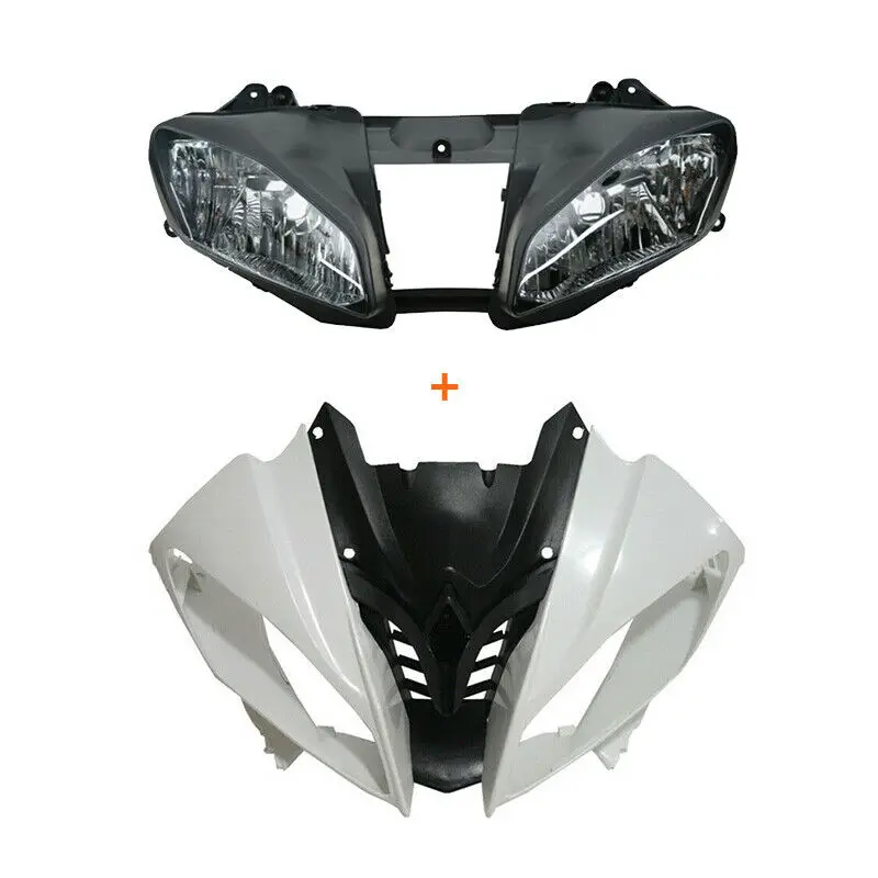 1 Set Мотоцикл Неокрашенный верхний передний обтекатель клобук нос фара для Yamaha YZF R6 2008 - Цвет: 1 Set