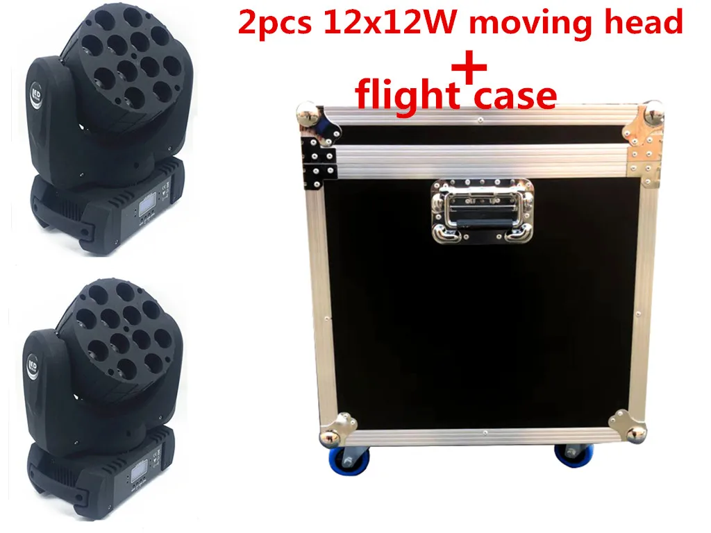 2 pz/Лот 12x12 W Con светильник чехол 150 LED Fascio движущийся головной свет dj оборудование