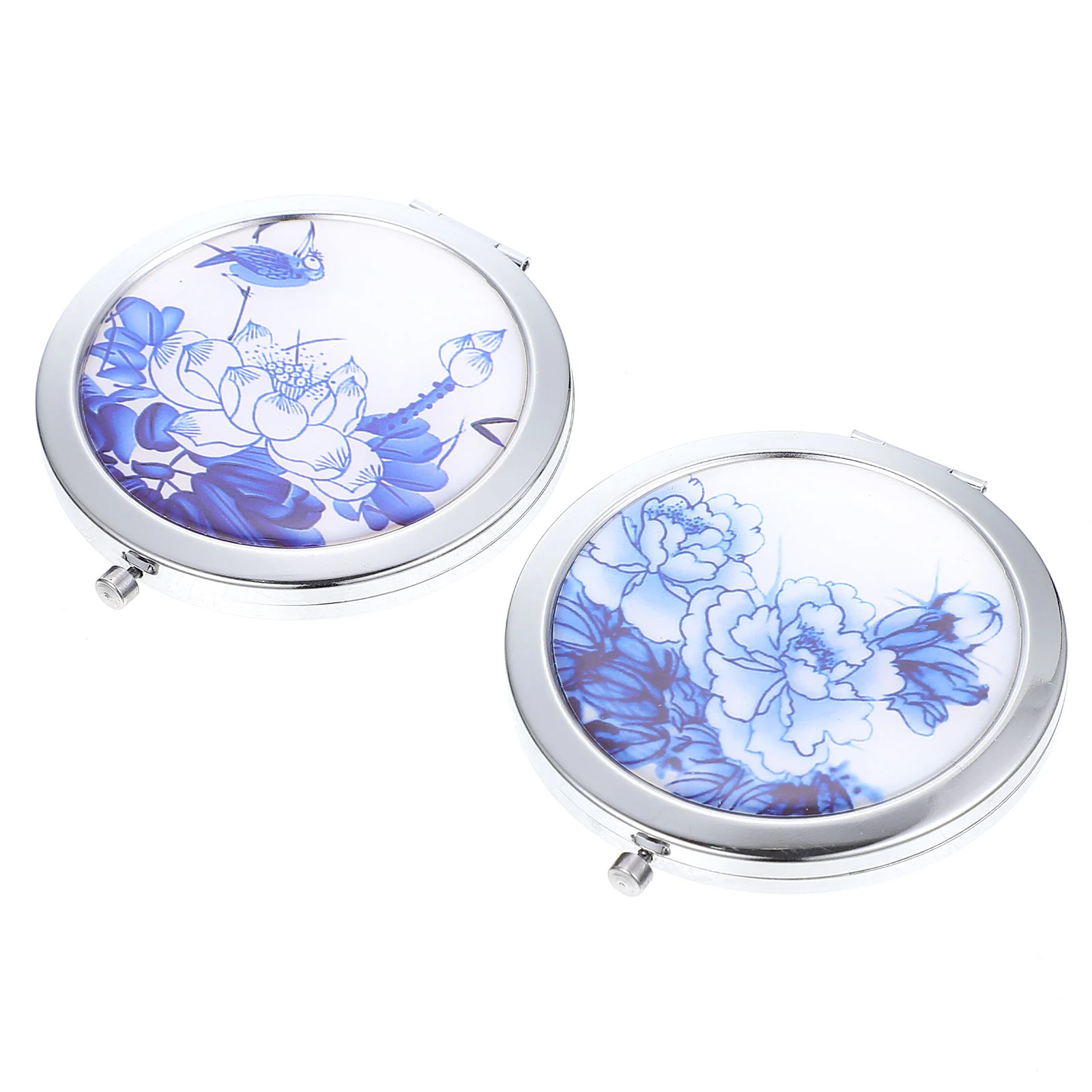 

Компактные зеркала 2 шт., двухсторонние складные круглые мини-зеркала, косметические зеркала для переноски