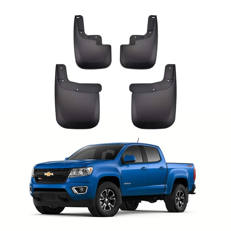 Брызговики грязи для Chevy Colorado GMC Canyon без F-Lares 2015-2019 черный комплект передней и