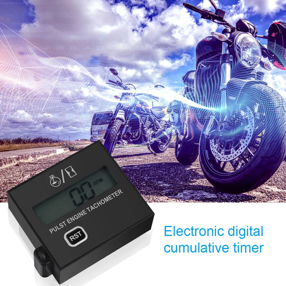 

Digital Display Inductive Pulse Speed Tachometer With Clip Chainsaw High Tachometer Gasoline Engine Lawn Mower Tachometers Mater