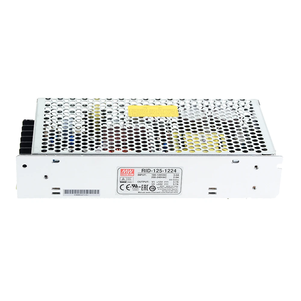 Фото Mean Well RID-125-1224 AC/DC 133,2 Вт/3.7A 12 В/24 В, двойной выход, импульсный источник питания, Интернет-магазин meanwell №2