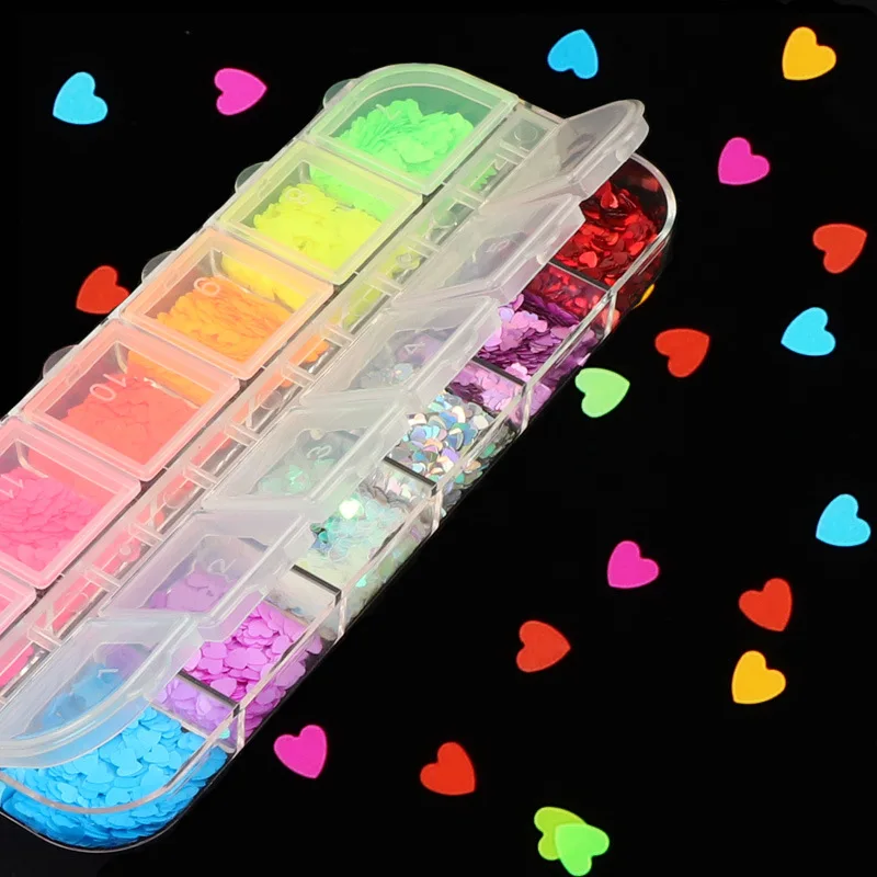 

12 Grids/Set Nail Art 3D Love,Star,Butterfly DIY Design Tiny Slices Decoration Acrylic Beauty Polymer Clay Nail Sticker