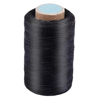 lmdz 284 yards black waxed thread cord sewing craft for diy leather hand stitching chisel awl upholstery shoes luggage