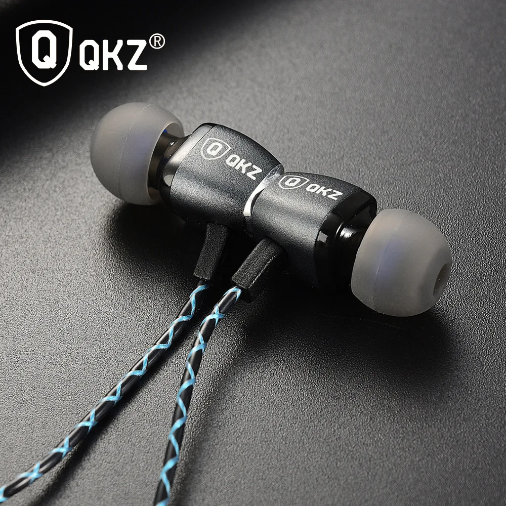 Проводные спортивные наушники QKZ X36M металлические Hi Fi с тяжелыми басами
