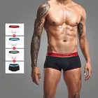 Мужское нижнее белье, мужские однотонные боксеры с ярким поясом, мягкие женские боксеры из хлопка