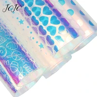 jojo bows 2230cm 1pc transparent pvc fabric for craft embossed sheet for needlework diy hair bows home textile party decoration