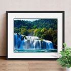 5D алмазная живопись сделай сам, пейзаж, полная выкладка, водопад, картина Стразы, домашний декор, мозаика, алмазная вышивка