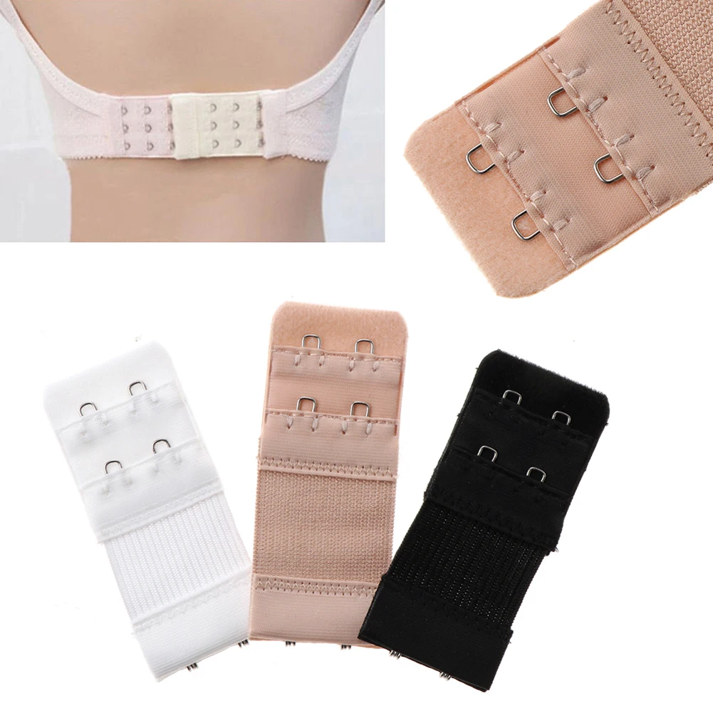 

1PC Solid Bra Extender Strap Lengthened Bra Straps With Buckle Extender Adjustable Bra Buckle Comfortable Replacement Soft Hooks