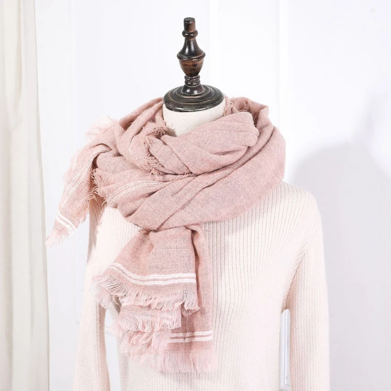 Зимний мягкий шарф для женщин модный сохраняющий тепло оправа шарфы из пашмины