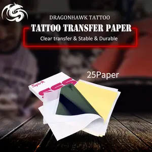 Трафарет для татуировок из углеродистой бумаги, 25 шт., 4 размера, поставка татуировок WS011 * 25
