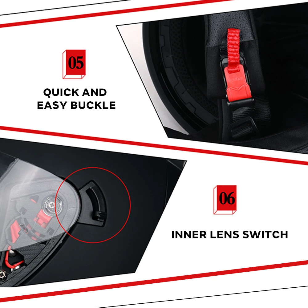 Шлем гоночный ABS Ghost (черный + синий) с рампой Универсальный шлем на все лицо в