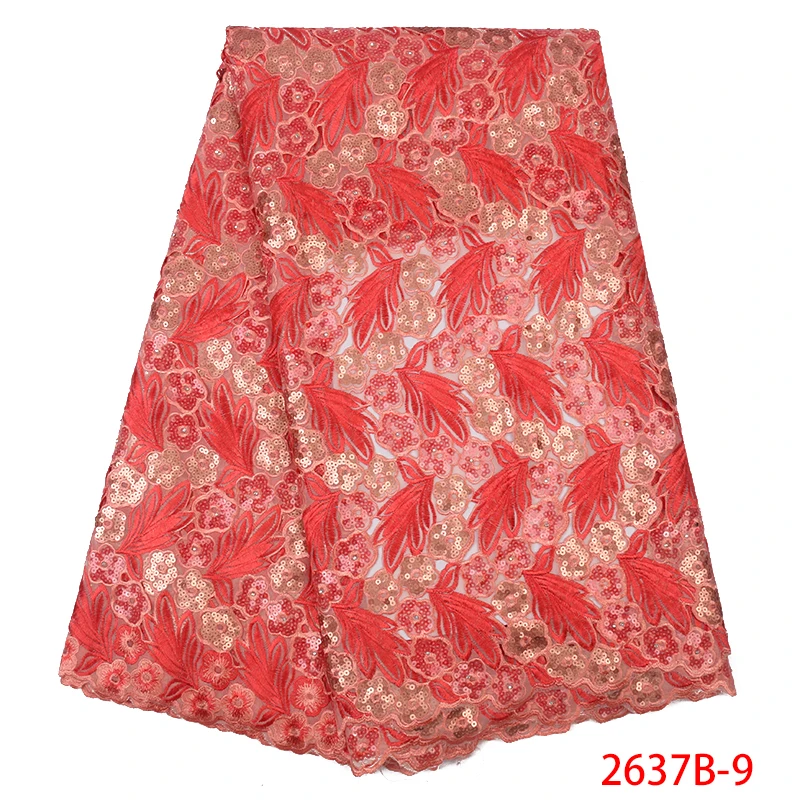 Кружевная ткань из органзы ручной работы африканская кружевная с пайетками